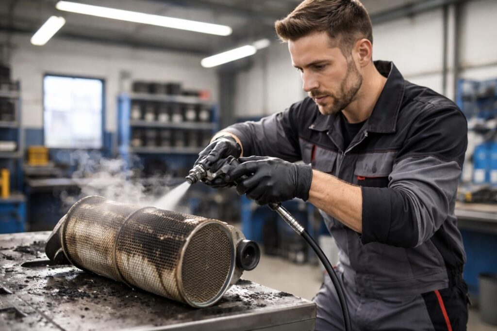 découvrez comment nettoyer efficacement un filtre à particules encrassé pour améliorer les performances de votre véhicule et réduire les émissions polluantes.