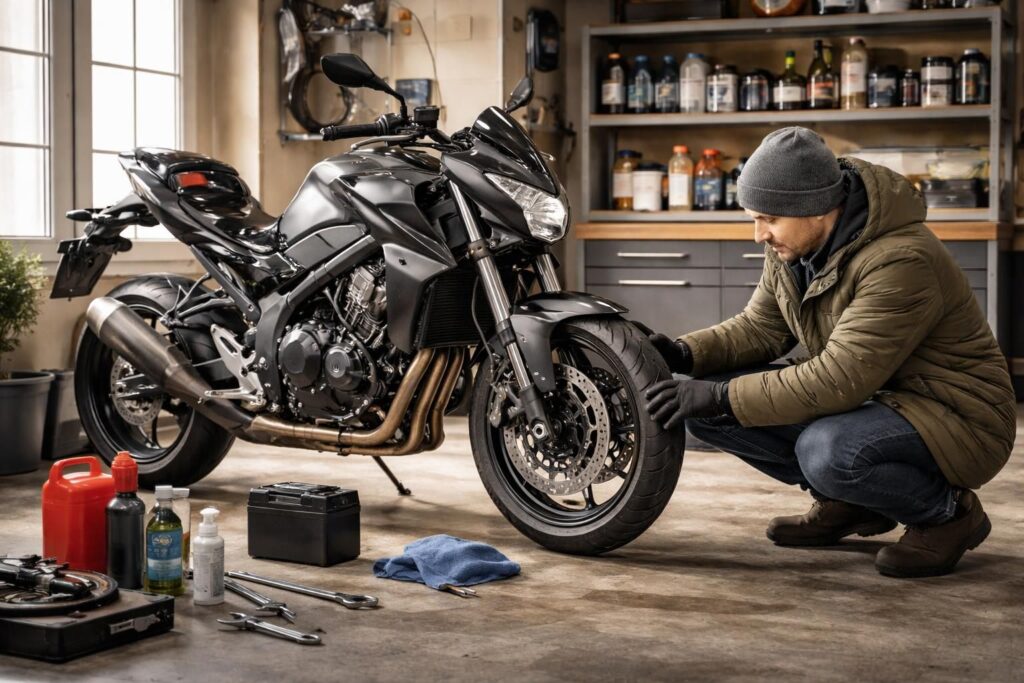 découvrez nos conseils pratiques pour préparer efficacement votre moto à l'hiver et assurer sa protection contre le froid et l'humidité.