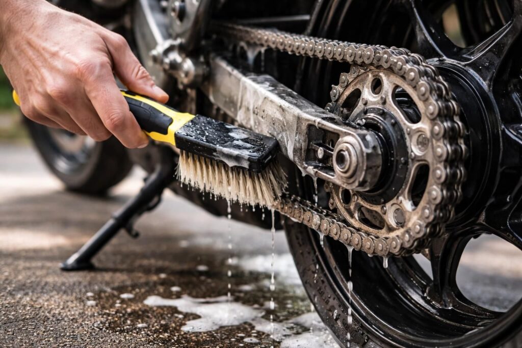 découvrez les étapes essentielles pour nettoyer correctement la chaîne de votre moto et assurer sa longévité et ses performances optimales.