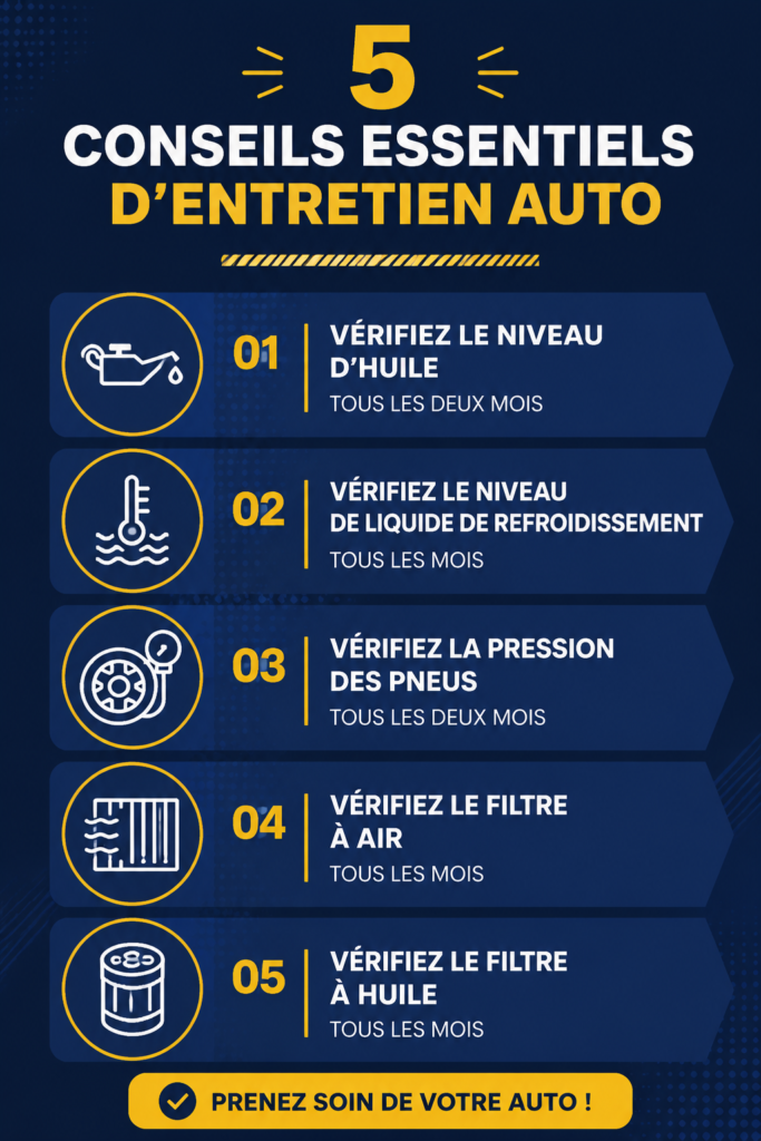 Entretien automobile : conseils pratiques pour la maintenance d'une voiture.
