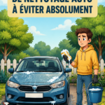 Voiture propre après un detailing réussi avec des produits adaptés