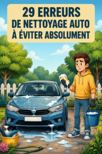 Voiture propre après un detailing réussi avec des produits adaptés