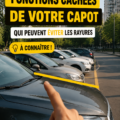 Vue détaillée d'un capot de voiture bien entretenu, montrant l'importance de la protection contre les rayures.