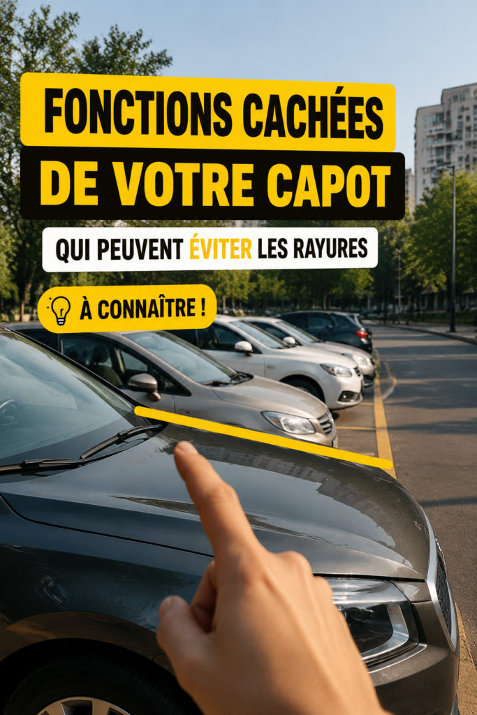 Vue détaillée d'un capot de voiture bien entretenu, montrant l'importance de la protection contre les rayures.