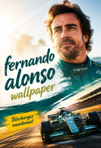 Wallpaper représentant Fernando Alonso en pleine course