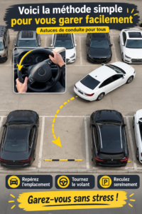 Une voiture bien garée dans un parking urbain