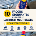 Utilisation du WD-40 sur une voiture pour son entretien.